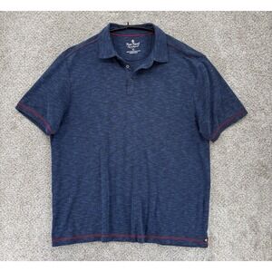 Nat Nast Polo Shirt Mens XL Blue Luxury Originals Knit Red Stitching Lightweight